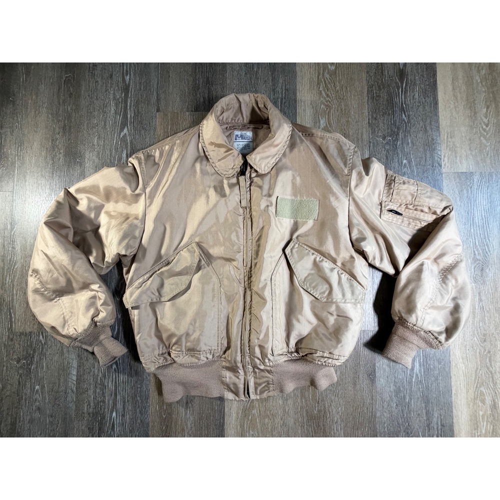 Ashland Flight Jacket Mens Large Tan CWU 45/P Aramid Cold Weather Bomber